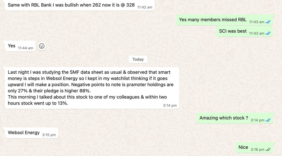 WhatsApp testimonial
