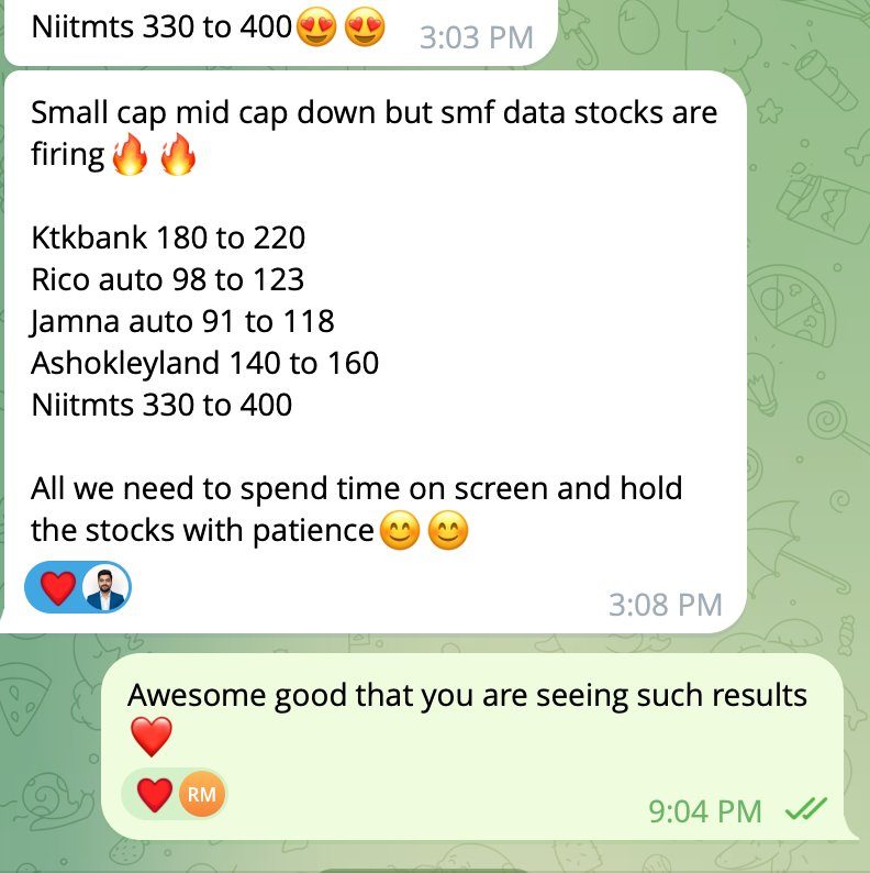 Telegram testimonial