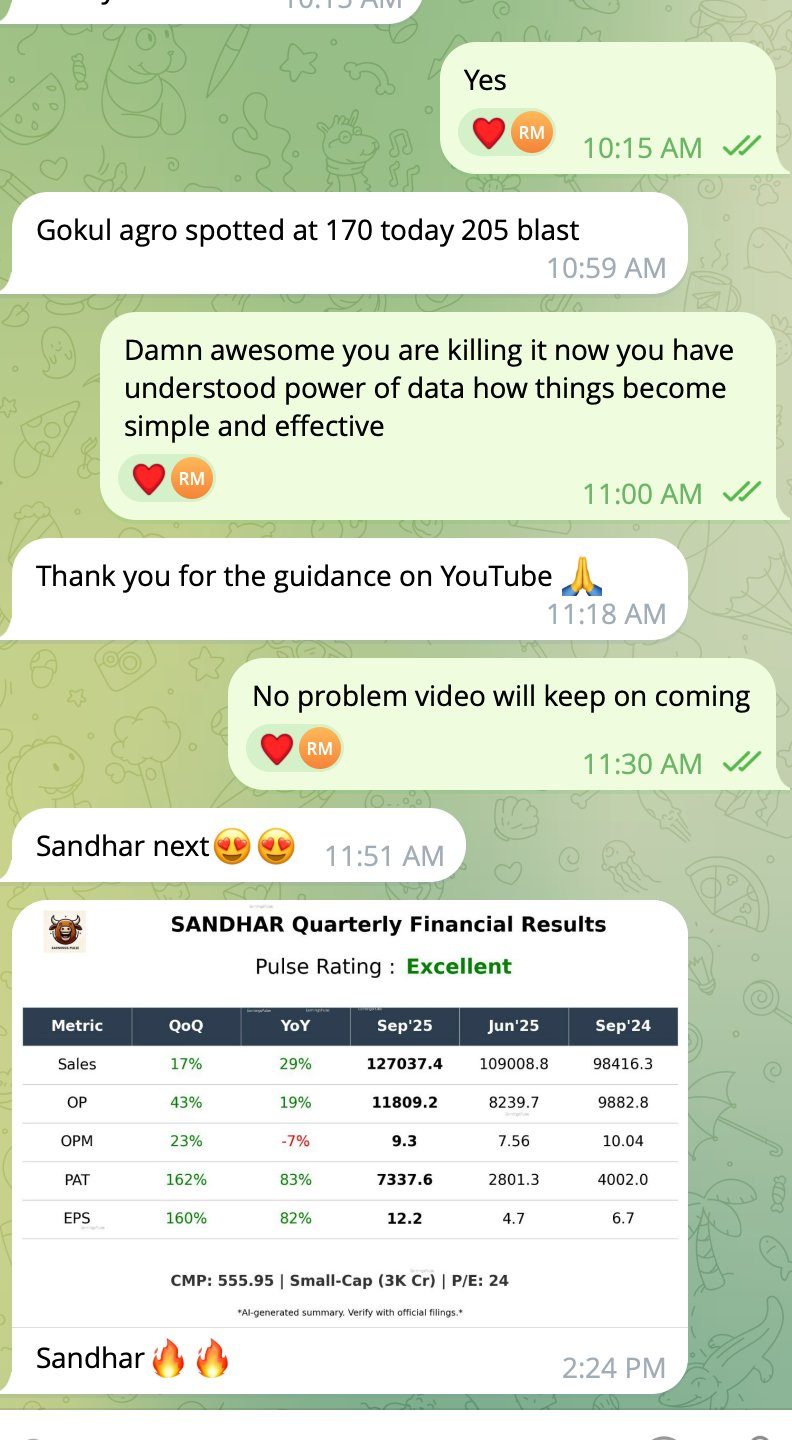 Telegram testimonial