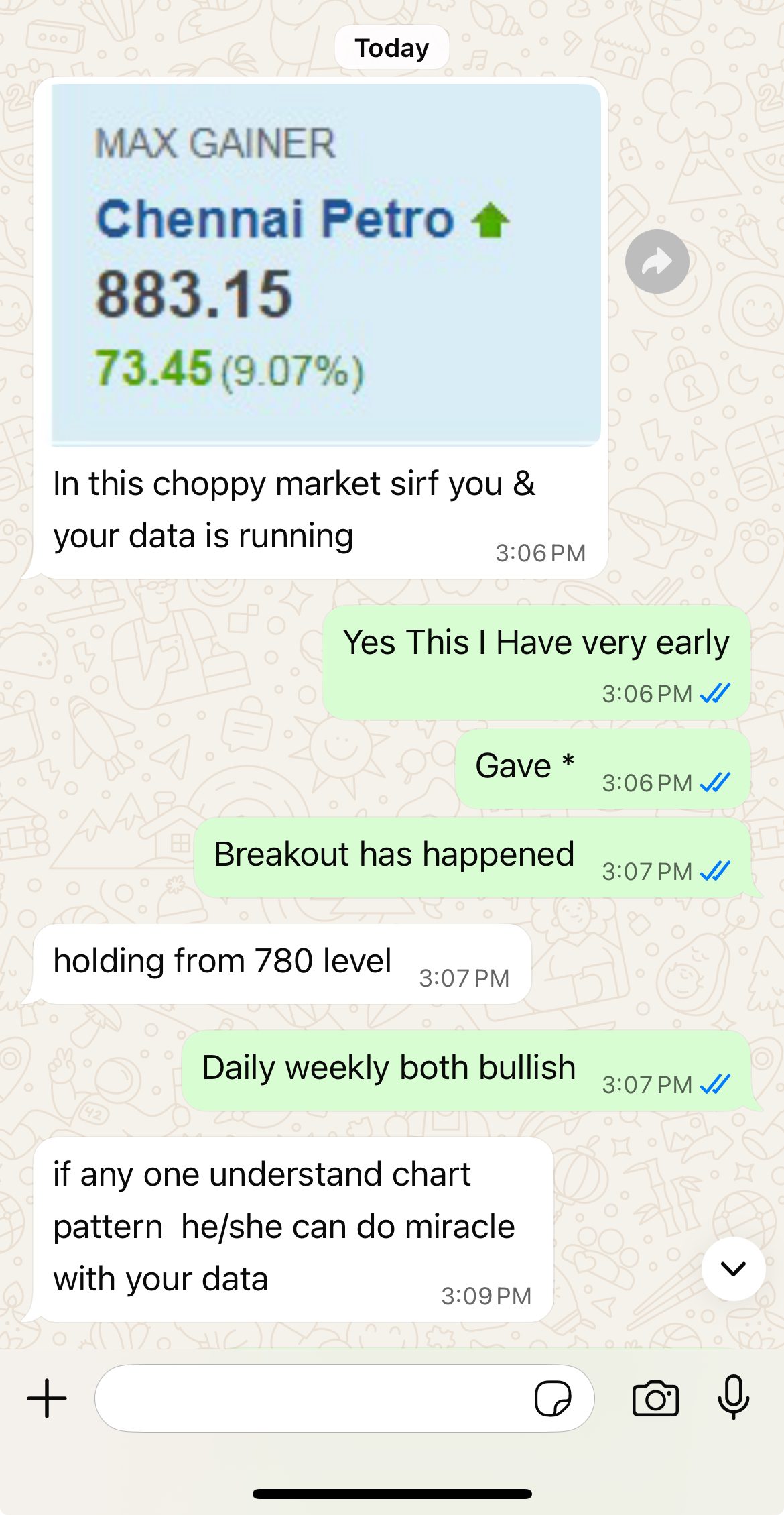 WhatsApp testimonial
